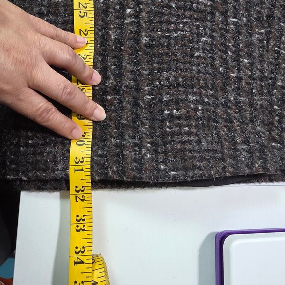 VTG Dani Colby Brown Tweed Wool Blend Coat Women 24W Double Breasted Winter - Picture 12 of 12